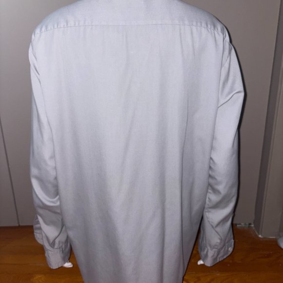 Vintage Arrow Trapping Light Grey Button Up Shirt L - Picture 7 of 7